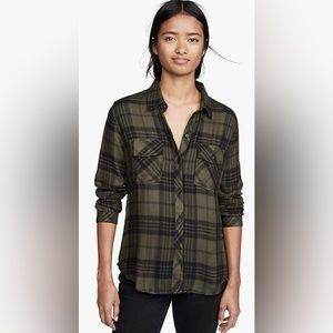 Rails Size Medium Brent Flannel in Olive Jet. GUC.